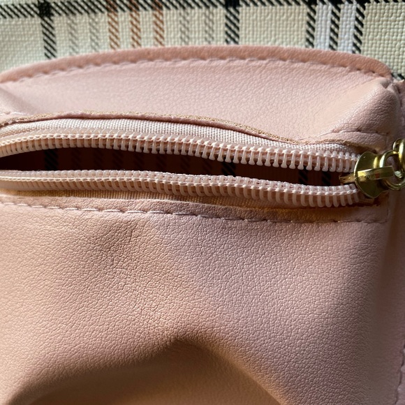 Mini Plaid Backpack in Pink with Front Pocket - Picture 5 of 7